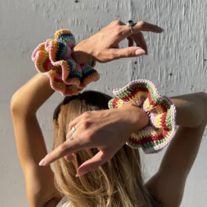 Custom logo satin scrunchies wholesale